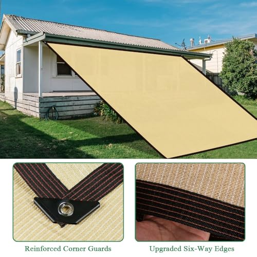 Tear-Resistant Sun Shade Cloth Sail 26.2x26.2FT, Outdoor Patio Cover with Grommets, Ideal for Garden, Backyard, Pergola, Greenhouse Sun Block Protection - Image 3