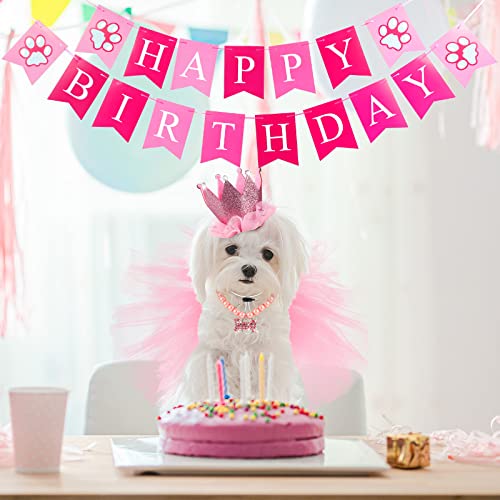 4 piezas disfraz de cumpleaños para perro pequeño miniatura 6