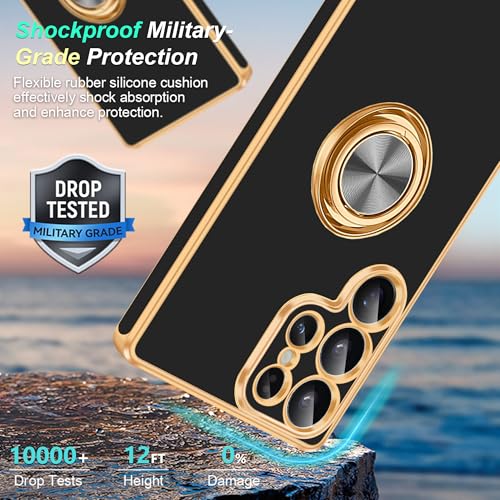 Funda Samsung S26 Ultra Fingic con anillo dorado elegante 4