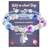 VGWON 5-10 Year Old Girl Birthday Gift Ideas, Back to School Gifts, Unicorn Pearl Bracelet for Girls, First Day of School Gifts, Unicorn Represent the Girl Bravery Beauty and Purity