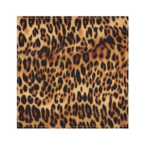 Servilletas de tela cuadradas estampado leopardo 6 unidades miniatura 1