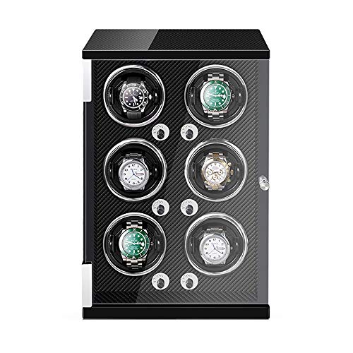Caja Enrolladora Automática 6 Luz LED Incorporada Almohadas Reloj Ajustables 5 Configuración Modo Rotación Motor Silencioso (Color : Black)