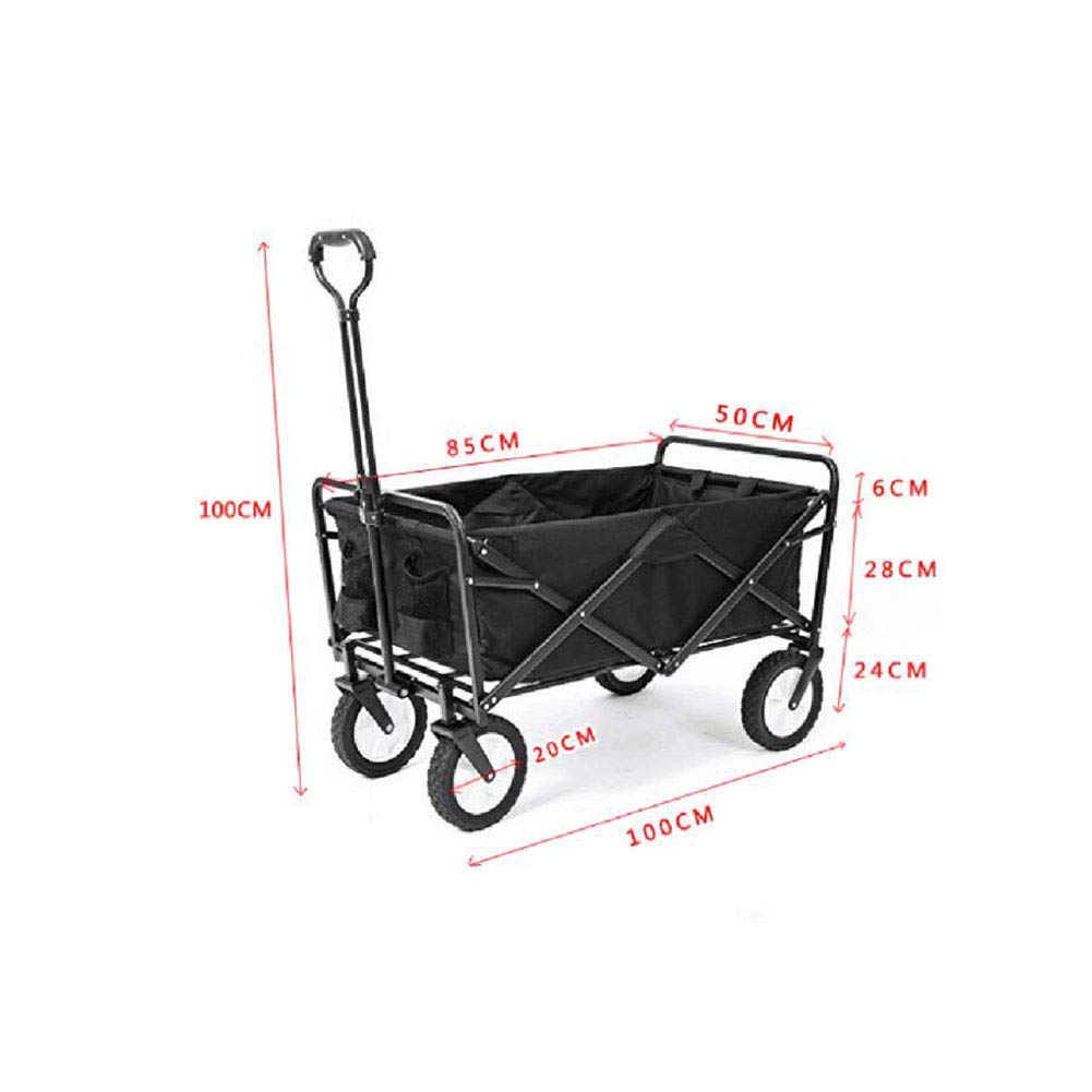 Faltbarer Gartenwagen, tragbarer Zugwagen für den Transport im Freien, ideal für Camping und Angeln, vielseitige Handkarre für einfache Mobilität und Lagerung