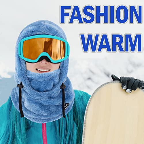 Meilzer Ski Mask Balaclava Wind-Resistant Winter Face Mask For Women/Men Adjustable Warm Hood Cover Hat Cap Scarf (Sky Blue) #TOP2
