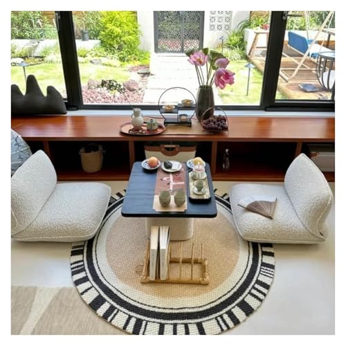 Mesa de centro bajas de madera con acabado artesanal oriental 7