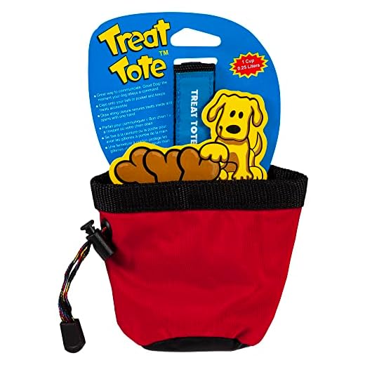 ChuckIt! Treat Tote Dog Treat Pouch for Puppy Training, 1 Cup Capacity, Assorted Colors