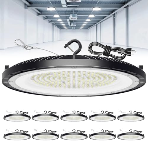 200W UFO LED High Bay Lights, 30000LM LED Shop Lights & Garage Li...