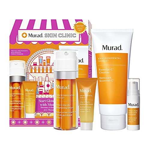 Murad - Start Glowing with Murad, 4-piece Gift Set with Essential-C Cleanser, Vita-C Glycolic Brightening Serum, Vita-C Triple Exfoliating Facial and Vita C Eye Dark Circle Corrector ($151 Value)