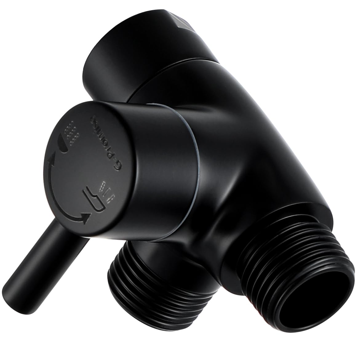 G-Promise Solid Metal 3-Way Shower Diverter Valve (Matte Black)