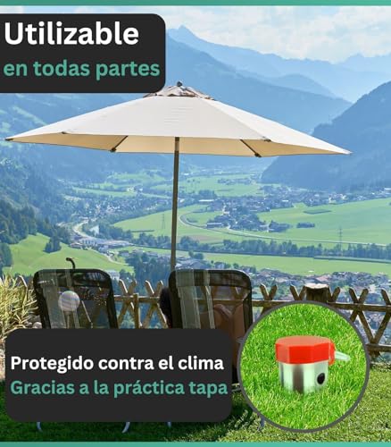 Pica de tierra de metal para jardín playa y césped 7