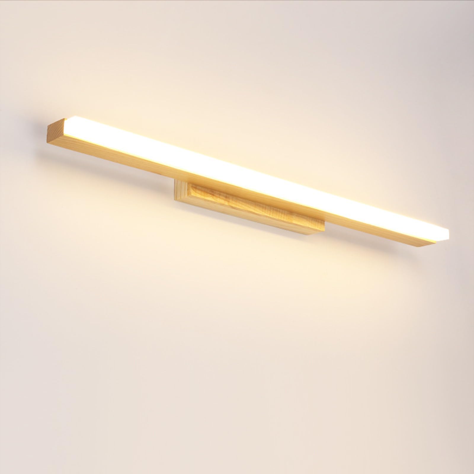 Lampa LED z litego drewna: lampa do lustra łazienkowego, eleganckie oświetlenie ścienne do toaletki, szafki nocnej i szafy, idealne do dekoracji domu i oświetlenia przestrzeni.