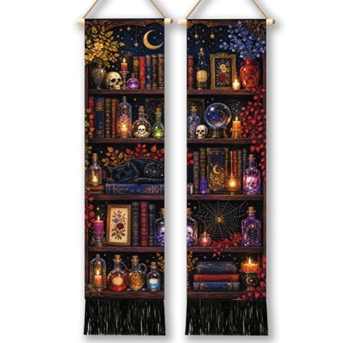 Tapiz mágico para estantería de pared TNKBREEZE, juego de 2 piezas verticales de 130 x 33 cm
