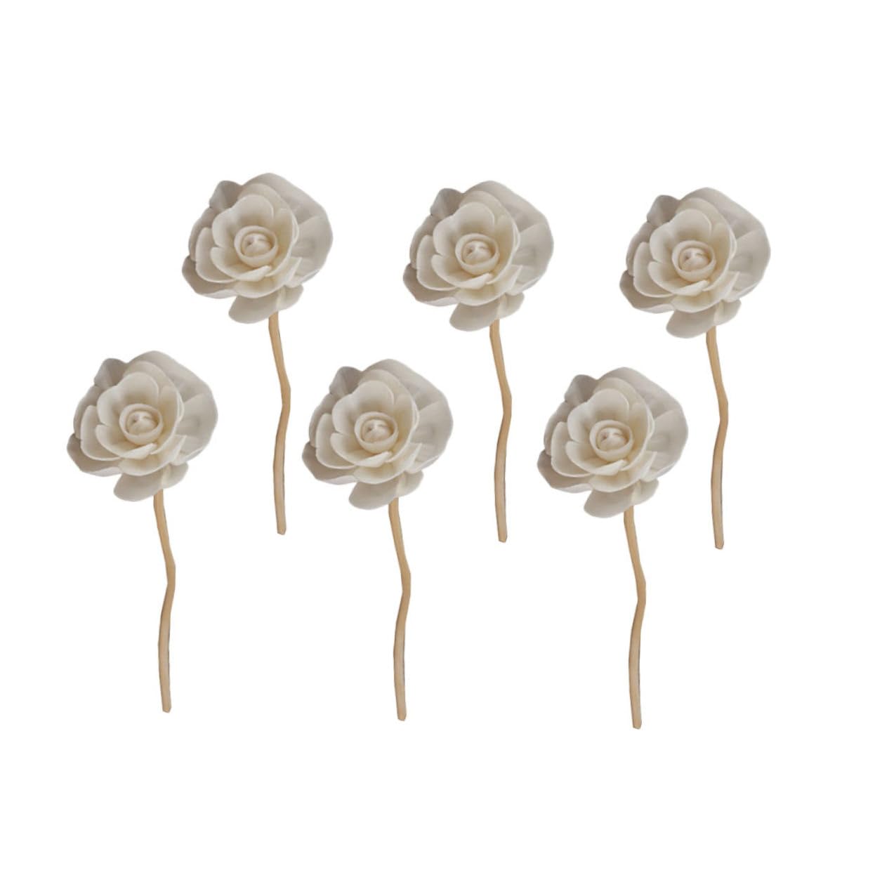 YARNOW Diffuseur de Parfum 6 Bâtonnets en Rotin de Fleur, Accessoires D'aromathérapie pour Diffuseur D'huile Essentielle, pour Salle de Bain et Hôtel