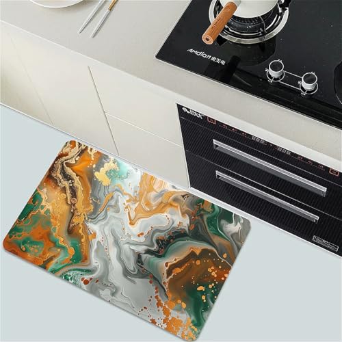 Tapis en terre de diatomées effet marbre de haute qualité esthétique