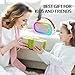 Lyiazsoy Karaoke Machine for Kids & Adults, Gifts Toys for Girls Boys Family Home Party,Mini Portable Bluetooth Karaoke Speaker with Two Wireless Microphones and Colorful LED Lights