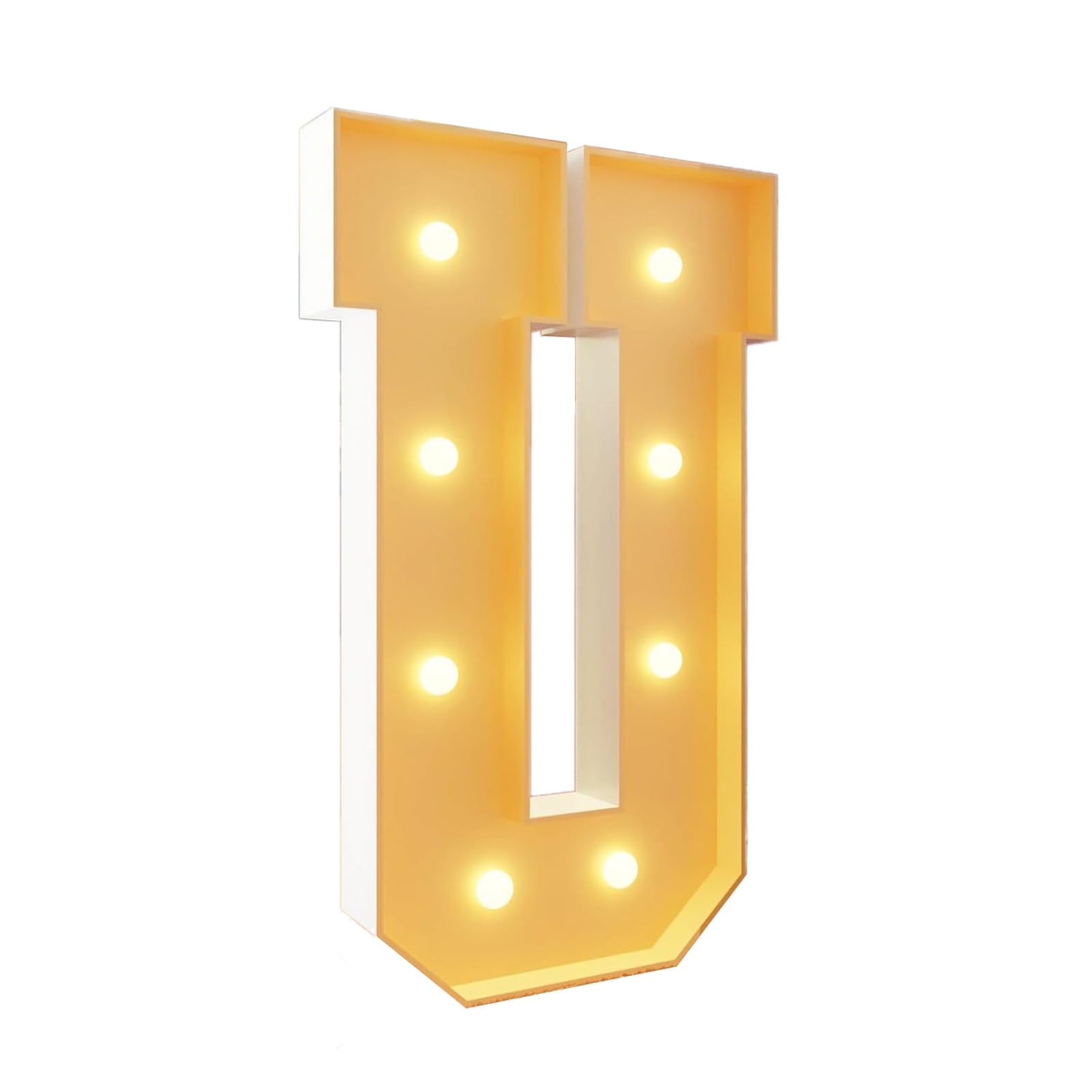 Marquee Letters, Birthday LED Light Up Letter(Letter U,120cm(4FT))
