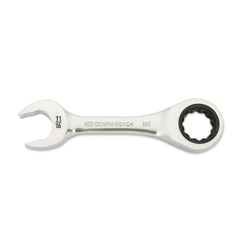Chave combinada com catraca GEARWRENCH 17,5 mm (11/16 pol.), 90 dentes, 12 pontos, curta — 86856