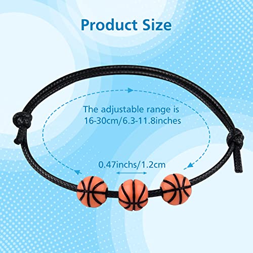 Miahart Basketball Bracelet 24 Pcs Adjustable Sports Theme Bracelets For Boys Girls Sports Party Favors #TOP2