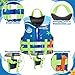 HeySplash Toddler Swim Vest, Kids Swimming Jacket Fit 30-50/50-80lbs, Child Floaties Vest wiht Safety Strap, Float Jacket for Girls/Boys on Pool,Beach,Boating, Learn to Swim Aid, M 3-6 Yrs/L 6-9 Yrs