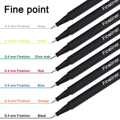 Dyvicl VC-100FP Fineliner Pens Fine Point Pens, 100 Colors 0.4Mm Fineliner Color Pen Set Fine Point Markers Fine Tip Drawing Pens For Journaling Writing Note Taking Calendar Adult Coloring thumb #2