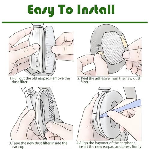 Almohadillas de repuesto QC45 compatibles con Bose QuietComfort SE (QC SE)/QuietComfort 45 (QC45)/Nuevos auriculares inalámbricos Quiet Comfort de Bose con cuero de proteína miniatura 4
