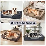 JOEJOY Extra Large Dog Bed, Orthopedic Memory Foam Dog Beds, Washable Dog Bed, Grey, Fits up to 90lbs, Good for Golden Retriever, Labrador，German Shepherd，Samoye，Rottweiler - Image 8