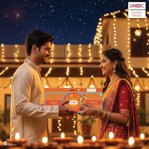 Image of Unibic Cookie Fiesta, Gift Hamper for Festivals, Sweet Gourmet Delicacies, Corporate Gifting for Employees, Friends and Family,Assorted,500 Gm