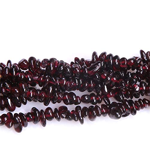 Image of 5-8mm Red Garnet Chips Natural Chip Stone Beads for Jewelry Making
