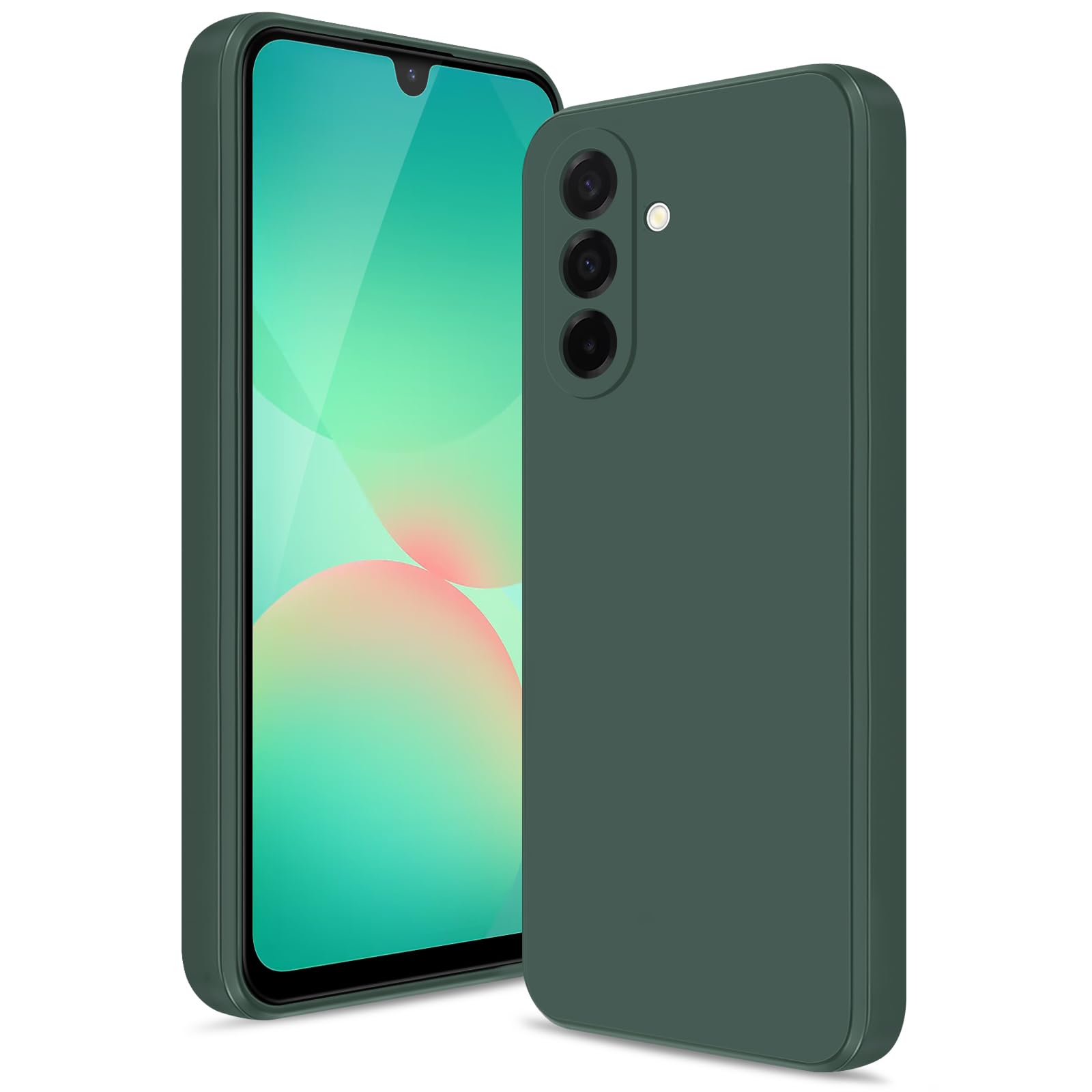 Btstring Hülle für Samsung Galaxy A26, Hochwertiges Silikon Case, Ganzkörper Handyhülle mit Seidig-Weicher Berühren, Kratzfestes Weiches Mikrofaserfutter (Grün)