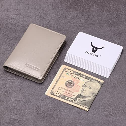 Image of HISCOW Business Card Holder with Large Compartment - Full Grain Leather