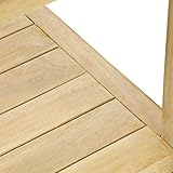 Beistelltisch Blumen Hocker Balkontisch Teak Holz Tisch für Bad Terrasse Balkon Garten - 6