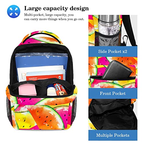 Sac à dos robuste pastèque multicolore taille unique pour activités et école - 3