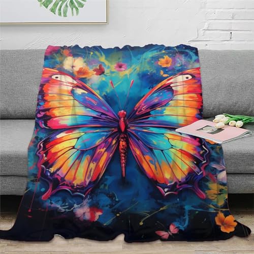 Couverture chaude et douce motif papillon symbole de sérénité
