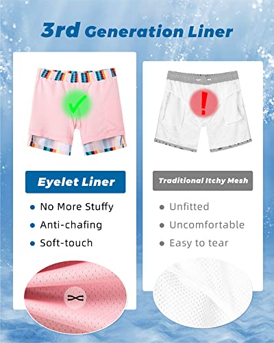 Image of SURF CUZ Mens Swim Trunks with Compression Liner Swim Shorts 7 inch Swimming Trunks Stretch 7 Inch Swim Suits Quick Dry