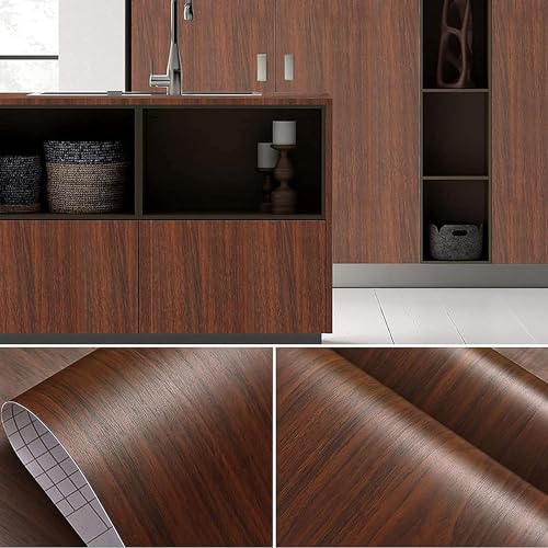 Image of Classics Pattern Peel and Stick Home Wallpaper, PVC Self Adhesive Wall Decor Wallpaper for Living Room, Hall, Restaurant (300 cm x 45 cm) (Classics-Brown)