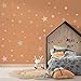 50 Stelle adesive per camerette ATTACCA e STACCA | Decorazioni adesive da camerette in colori pastello a forma di stelle adatte a tutte le superfici
