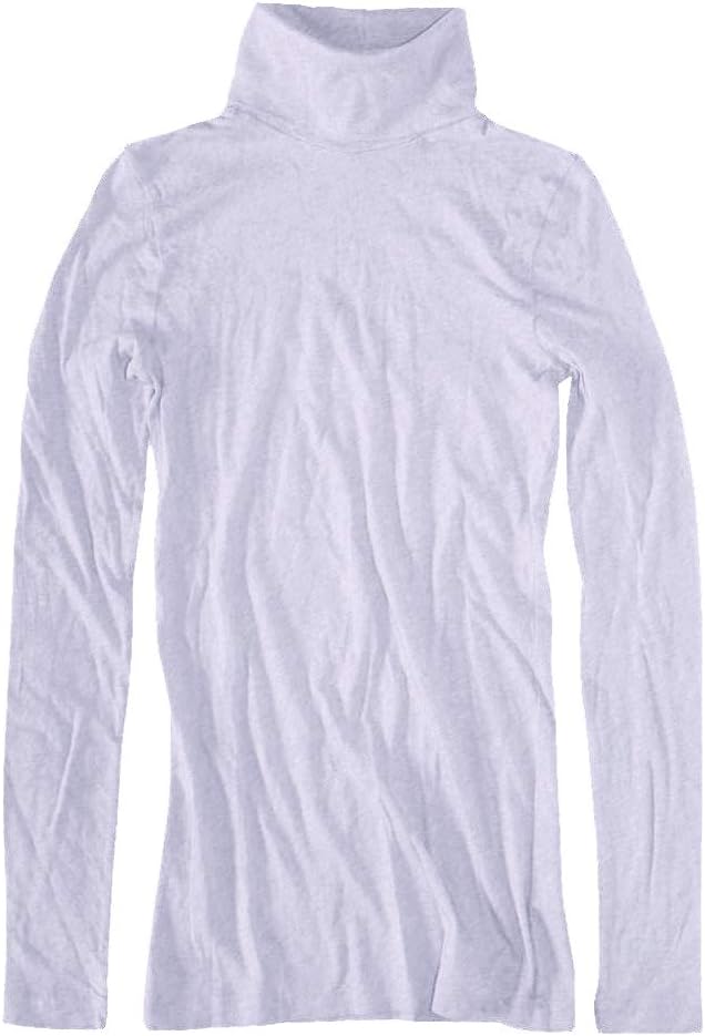 J.Crew Mercantile Women's Long Sleeve Tissue Turtleneck Tee (XS, Light Thistle)