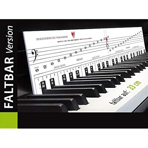 TonGenau® Keyboard Stencil Foldable 2 mm - Learning Piano Made Easy - Recommended by Piano Teachers - Learning Piano for Children, Beginners and Adults Cover