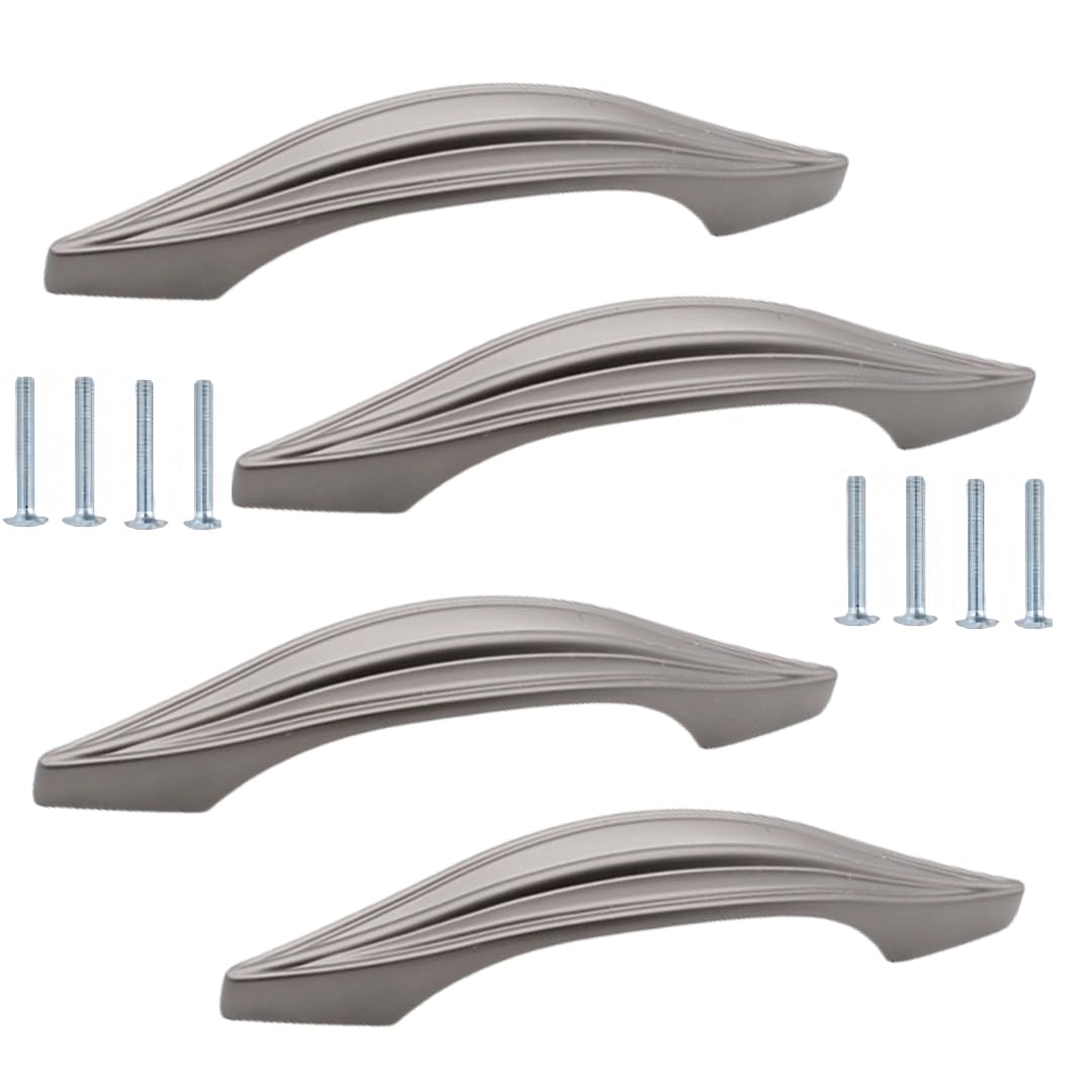NLQCSXWEP Zinc Alloy Cabinet Bow Handle, Zinc Alloy Cabinet and Drawer Handles Multicolor Multiple Sizes 4/6 pcs(96mm-Black)