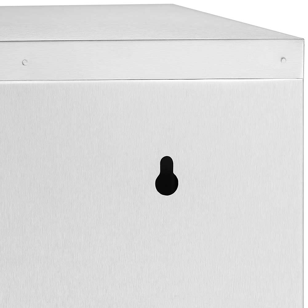 BAKAJI Armoire Porte-médicaments Armoire de Premiers Secours en Acier Inoxydable et Verre satiné Couleur Argent (30 x 30 cm)