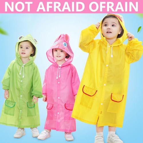 LaresDay Giacca impermeabile per bambini – Tuta impermeabile con motivo 3D per ragazzi e ragazze (4 – 8 anni), tuta antipioggia adatta all'uso quotidiano, Colore: rosa., 4-8 Jahre