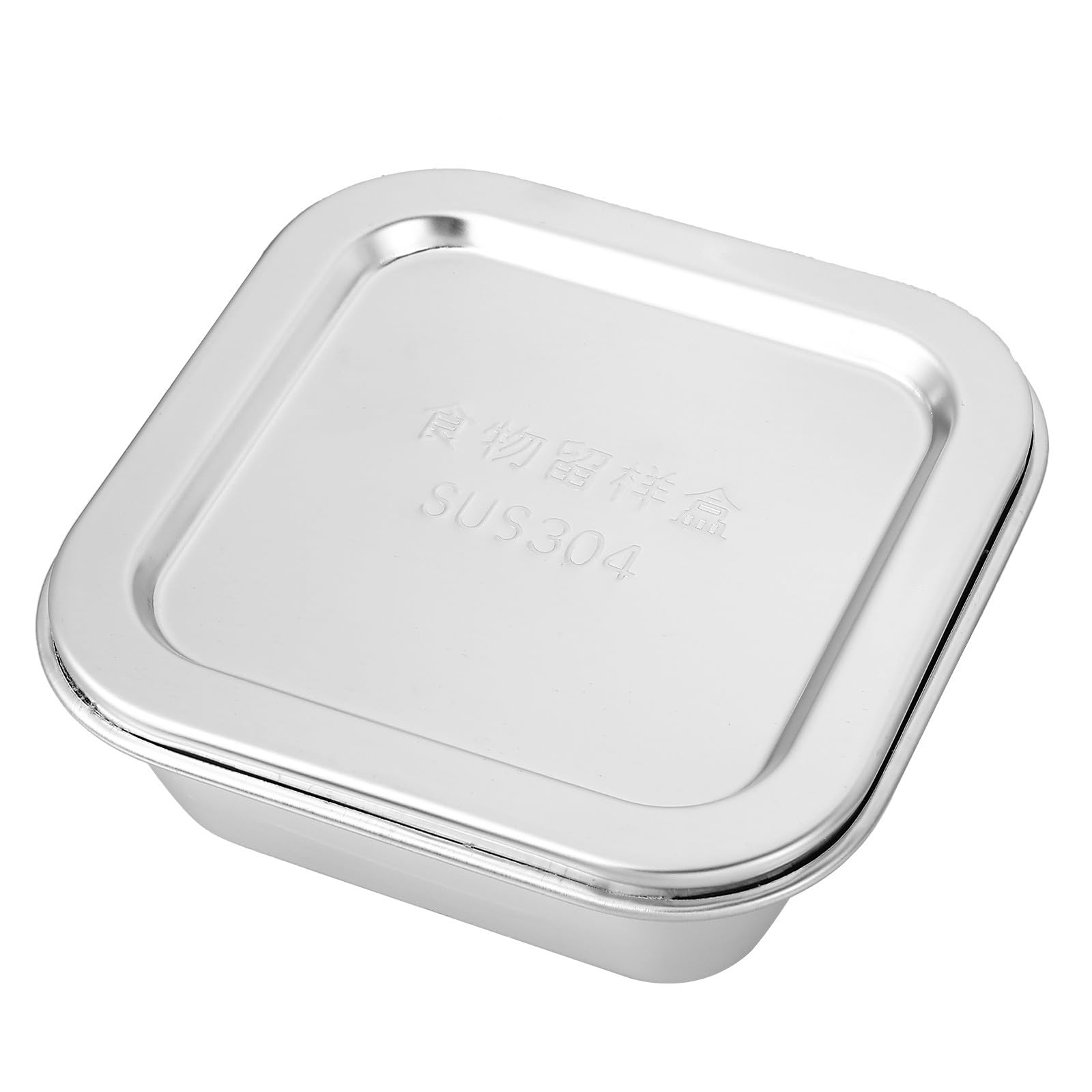 HEALLILY 304 Stainless Steel Square Butter Box with Lid, Large Beef Tallow Storage Container for Kitchen and Household Use, Airtight Butter Crisper Suitable for Refrigerator and Dining