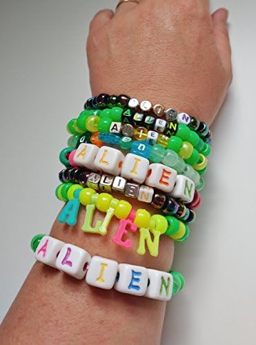 Alien Kandi Singles / Rave ID Stretch Bracelets / EDM / Party Favors