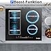 Cooksir Induktionskochfeld 4 Platten mit Stecker, Kochfeld Autark, Einbau 59cm, 3500W, Kombizone für Grill, Slider-Touch-Steuerung, Schwarze Keramikglasplatte, 220V, 50Hz, 16A Steckerdose