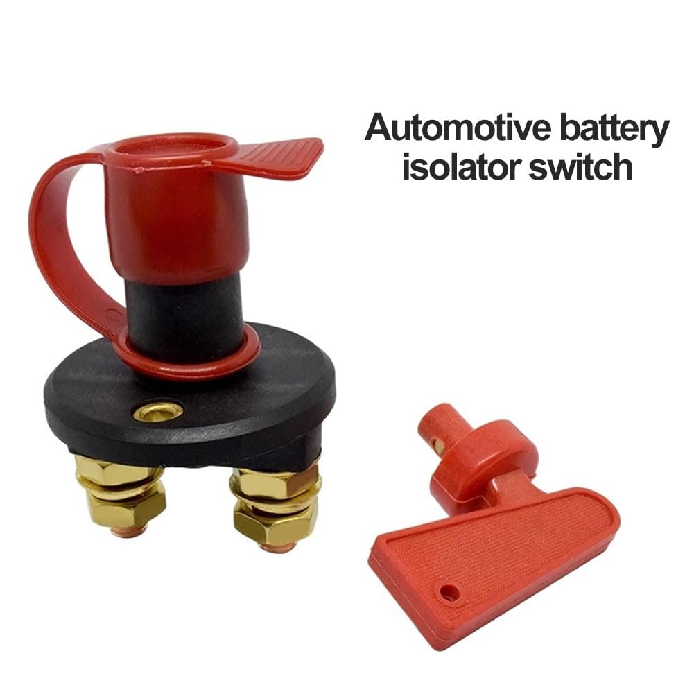 Stacca Batteria per Auto e Barca Con Interruttore Isolatore - 2 Pezzi Con Chiavi Battery Switch Disconnessione