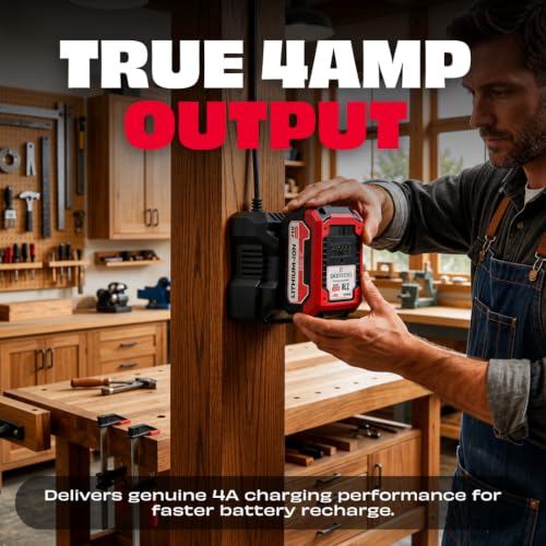 Image of JPT 21V Cordless Power Tool Charger, True 4A Output, Ultra Heavy Duty | Ultra Heavy Duty • Fast Charging • Auto Cut-Off • Overcharge Protection • Stable Output