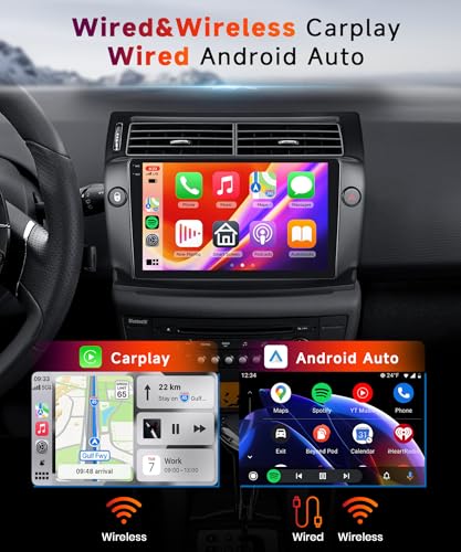 Android Autoradio pour Citroën C4 2004-2010 avec Carplay 4+128G et GPS Écran In-Cell 9"
