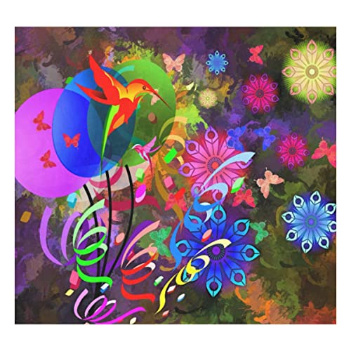 Abstracto de aves globos de flores botella de agua de acero inoxidable con aislamiento al vacío Termo de 500 ml de viaje… - Imagen 6