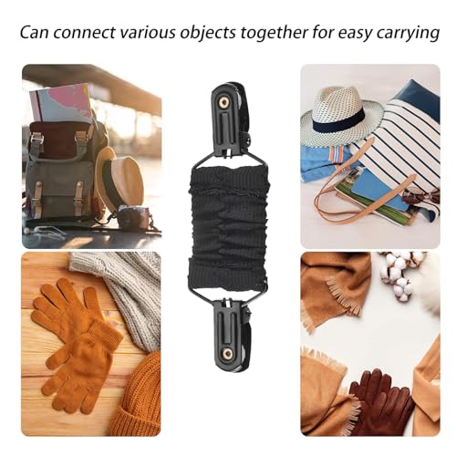 Image of 2-Pack Dress Cinch Clips, Adjustable Elastic Shawl Clips for Women, Black & White, Secure and Scratch-Free for Dresses, Shawls, Scarves