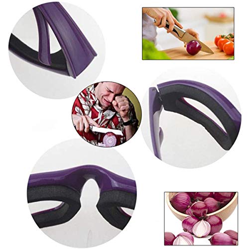 4 Pieces Onion Goggles, Anti-Fog No-Tears Kitchen Onion Glasses with Inside Sponge, Kitchen Gadget for Chopping Onion Cooking Grilling Dustproof, Eye Protector for Women Men Cleaning Kitchen